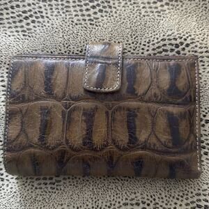 Tusk  the Madison Collection SLIM WALLET Crocodile Embossed